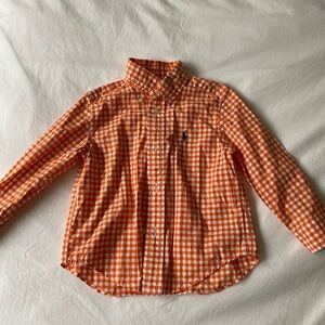 Ralph Lauren toddler boy button down shirt gingham